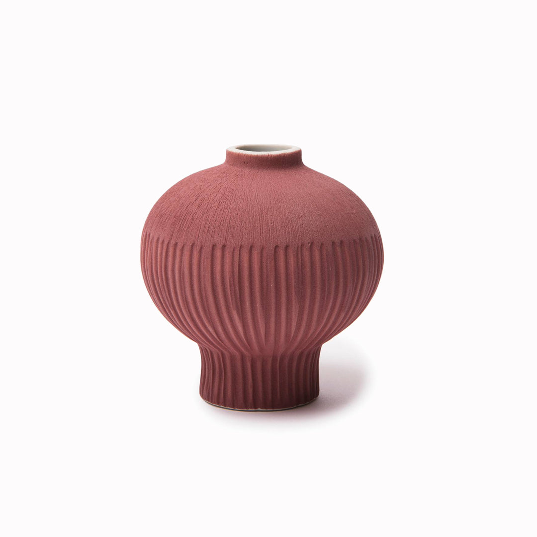 Cecilia - Dark Red Large  Vase from Swedish design brand Lindform produce ceramics and glassware inspired by the organic tones of Scandinavian nature, while their simple shapes also draw influence from Japanese minimalist styling.