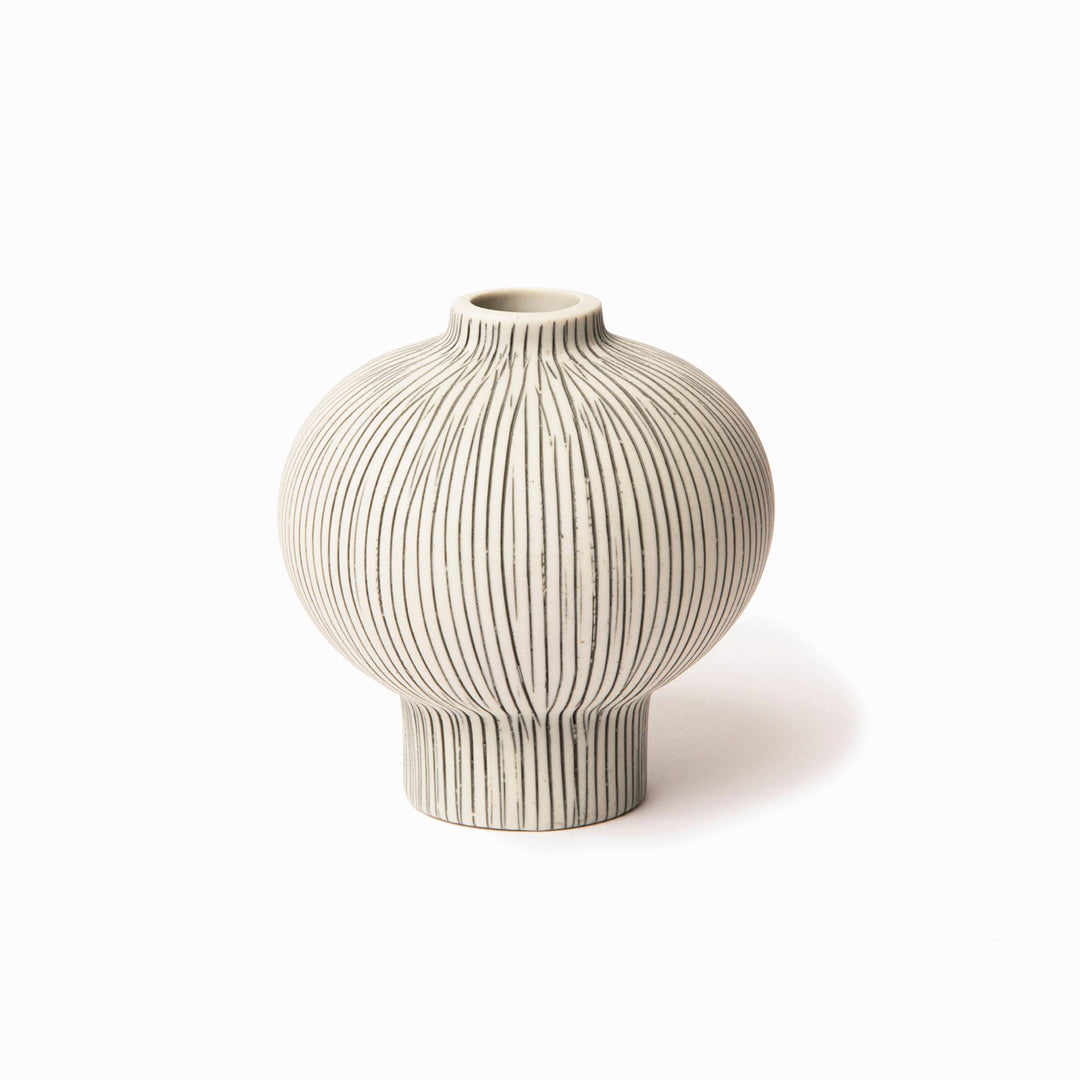 Cecilia - Large Grey Vase from Swedish design brand Lindform produce ceramics and glassware inspired by the organic tones of Scandinavian nature, while their simple shapes also draw influence from Japanese minimalist styling.