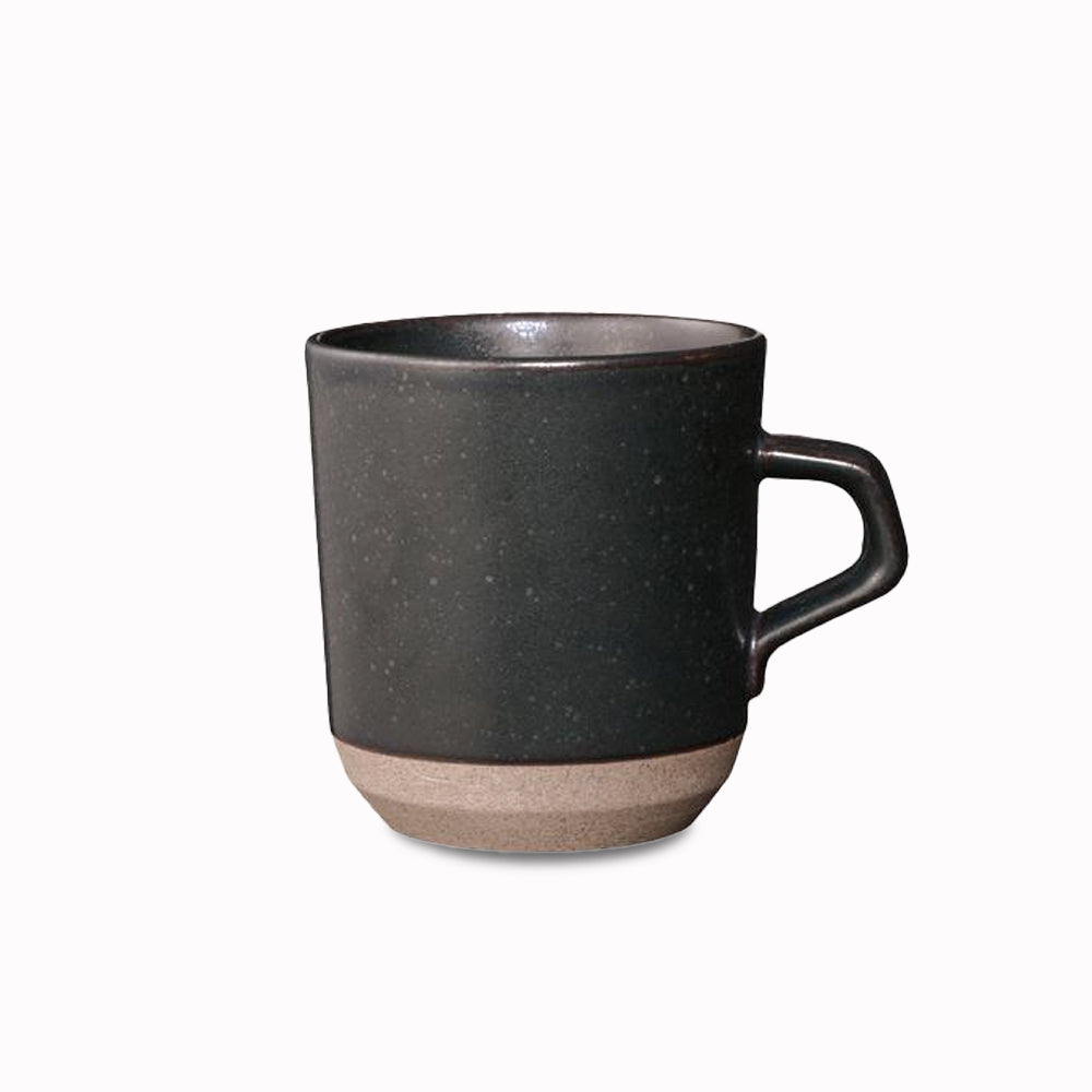 Ceramic Lab Large Mug in Black from Kinto, this porcelain mug uses sandstone unique to the Hasami region in Japan. It gives the product a beautiful rough quality whilst also being delicate and a pleasure to use.