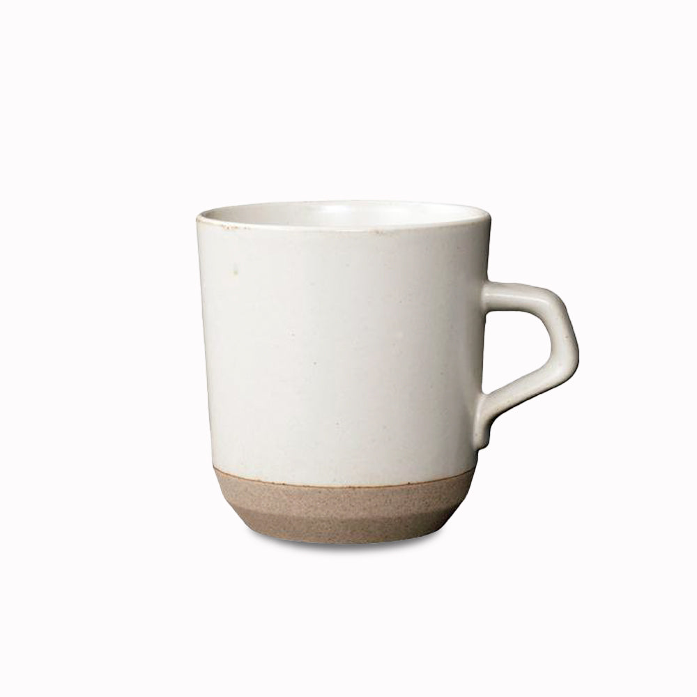 Ceramic Lab Large Mug in White from Kinto, this porcelain mug uses sandstone unique to the Hasami region in Japan. It gives the product a beautiful rough quality whilst also being delicate and a pleasure to use.
