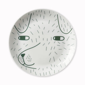 Scamp bone china plate by Donna Wilson. Scamp the Dog looks a bit cheeky but we can assure you he's the perfect companion.  Pair your mug with a Scamp Mug and Scamp Egg Cup , or mix & match with other ceramics.