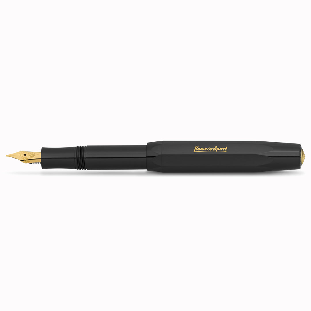 Classic Sport - Black Fountain Pen From Kaweco | Famed for their pocket-sized rollerballs and mechanical pencils, Kaweco have been designing and manufacturing precision writing implements since 1889.