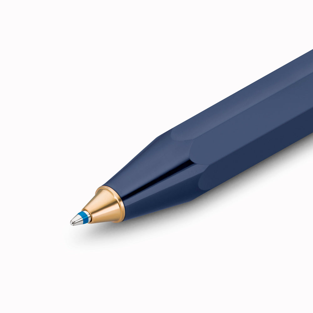 Classic Sport - Navy Ballpoint Pen Nib Detail From Kaweco | Famed for their pocket-sized rollerballs and mechanical pencils, Kaweco have been designing and manufacturing precision writing implements since 1889.