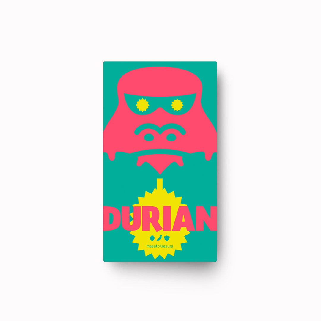 Durian board game by Masato Uesugi for Japanese games company, Oink Games. Showing cover box art on a white background.