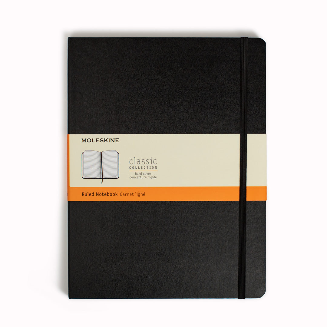Black Ruled Xlarge Hard Cover Classic Notebook by Moleskine