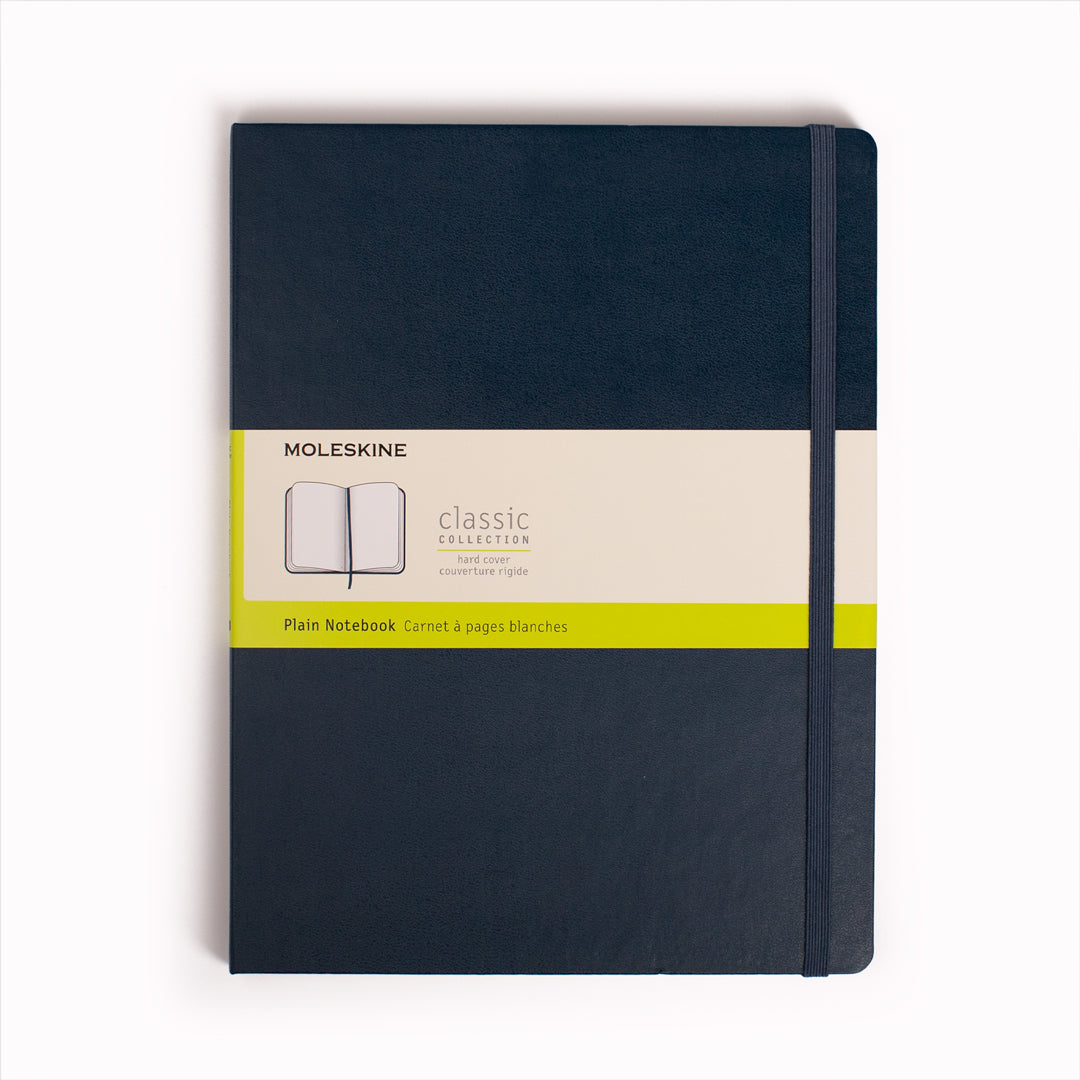 Sapphire Blue Plain Xlarge Hard Cover Classic Notebook by Moleskine