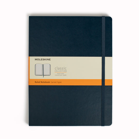 Sapphire Blue Ruled Xlarge Hard Cover Classic Notebook by Moleskine