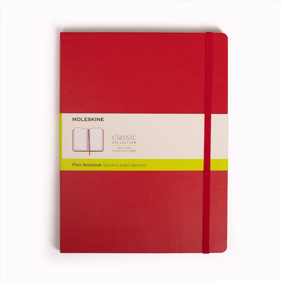 Scarelt Red Plain Xlarge Hard Cover Classic Notebook by Moleskine