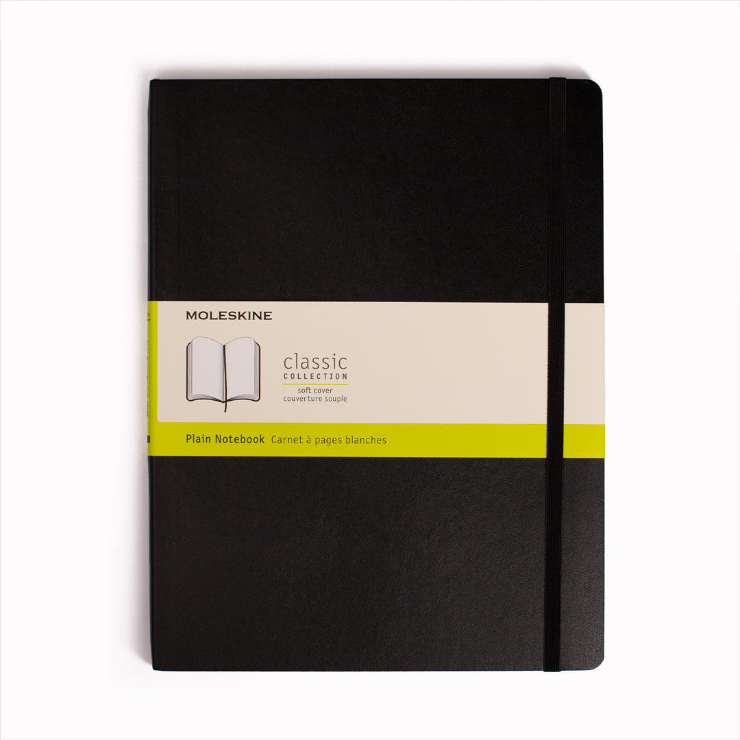 Black Plain Xlarge Soft Cover Classic Notebook by Moleskine
