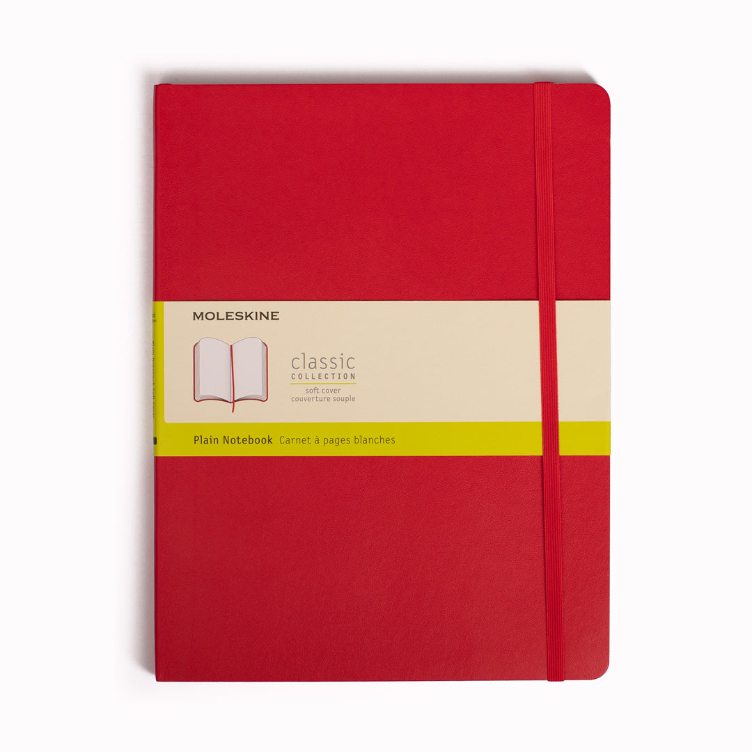 Scarlet Red Plain Xlarge Soft Cover Classic Notebook by Moleskine