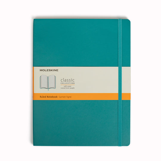 Reef Blue Ruled Xlarge Soft Cover Classic Notebook by Moleskine