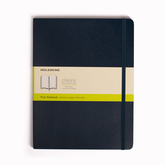 Sapphire Blue Plain Xlarge Soft Cover Classic Notebook by Moleskine