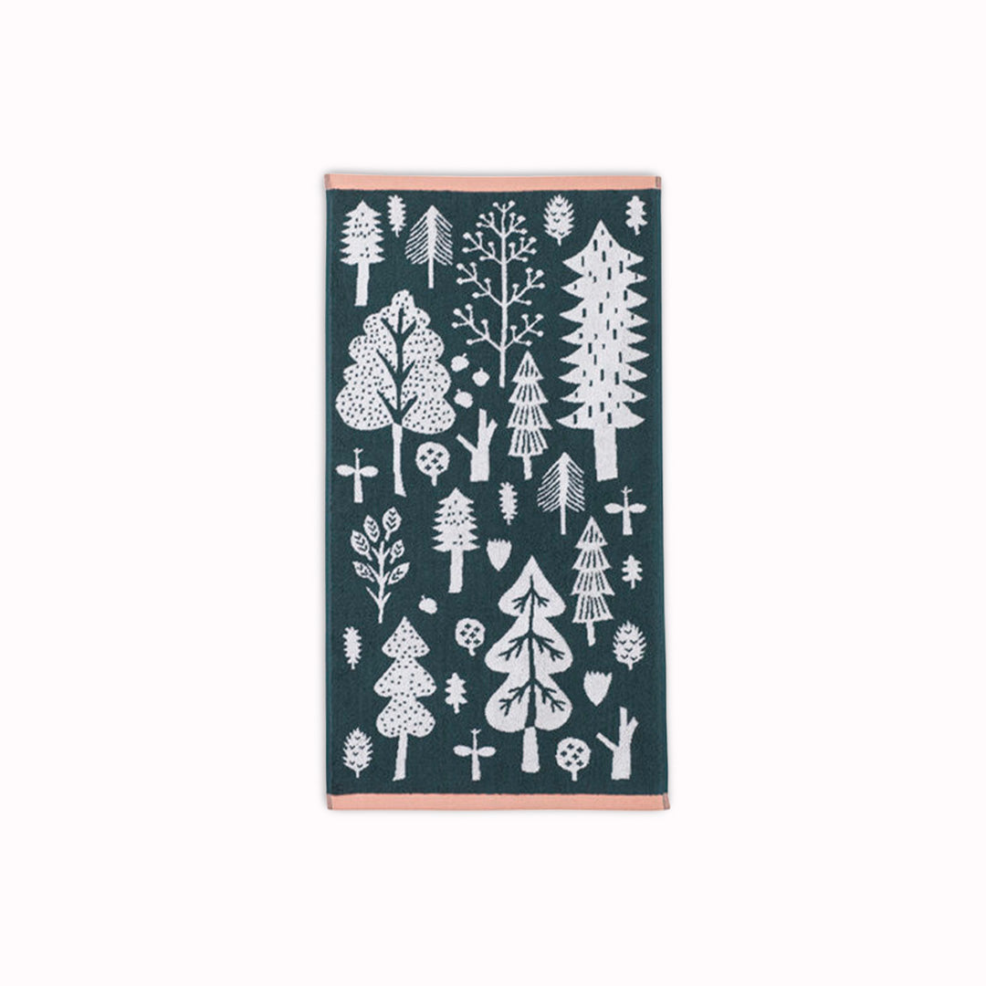 Green and White | Forest Hand Towel | Donna Wilson
