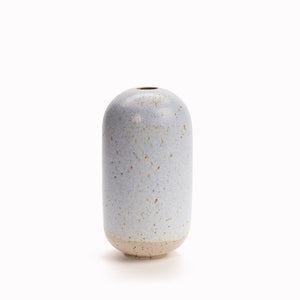 Yuki Hand-thrown Small Vase, Japanese inspired ceramics in a blue white glaze by Studio Arhoj