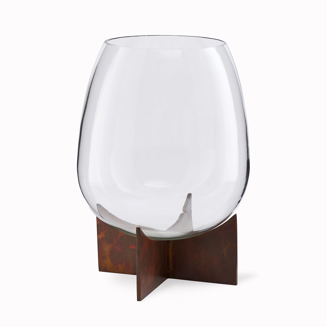 Gravity Vase | Glass with Iron Base