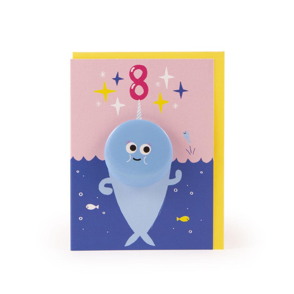 'Narwhal' Age 8 Badge Card
