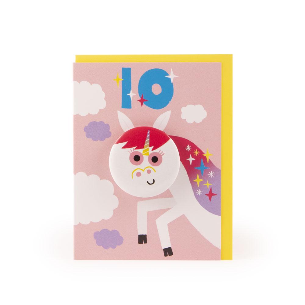 'Unicorn' Age 10 Badge Card