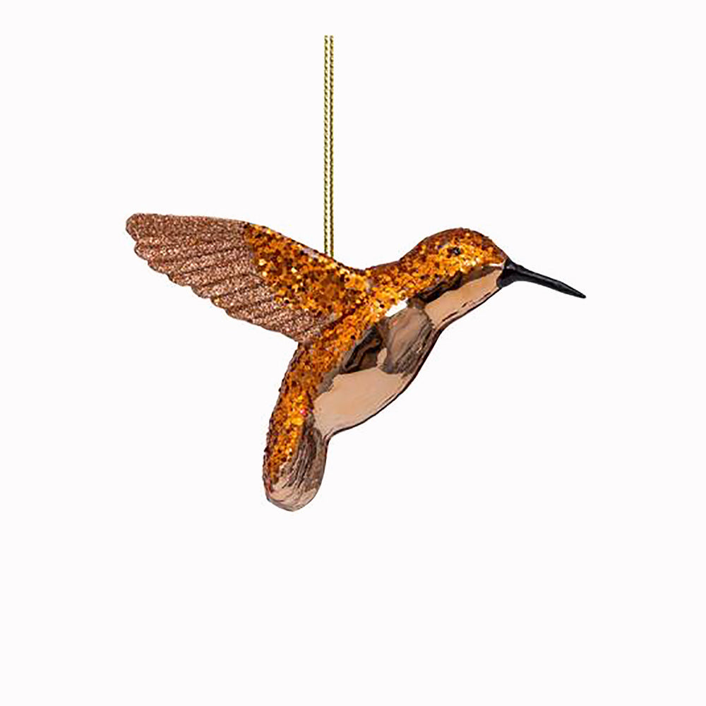 Hand painted Hummingbird ornamental decoration by Vondels. A selection of glitz and kitsch decorations to collect year after year to make your Christmas tree your own.
