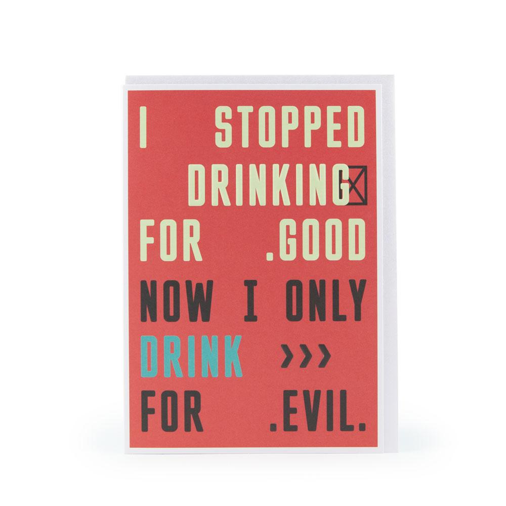 'Drinking for Good' Card