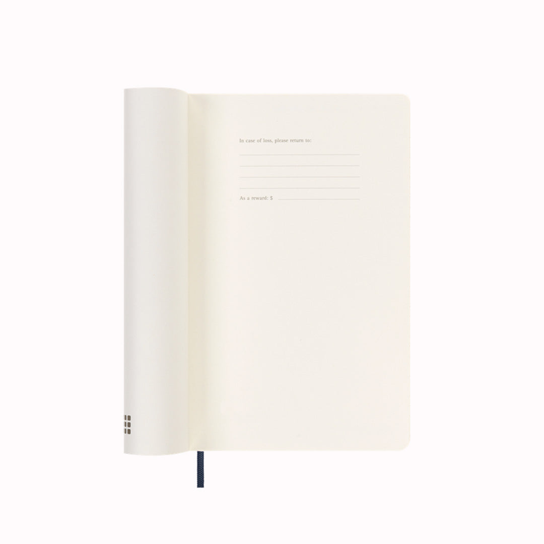 Inside Front View | Dated from July 2023 to December 2024, This 18-Month Weekly Notebook  from Moleskine will let you see the whole week at a glance, while also providing yearly and monthly snapshot pages for a broader overview of the year.