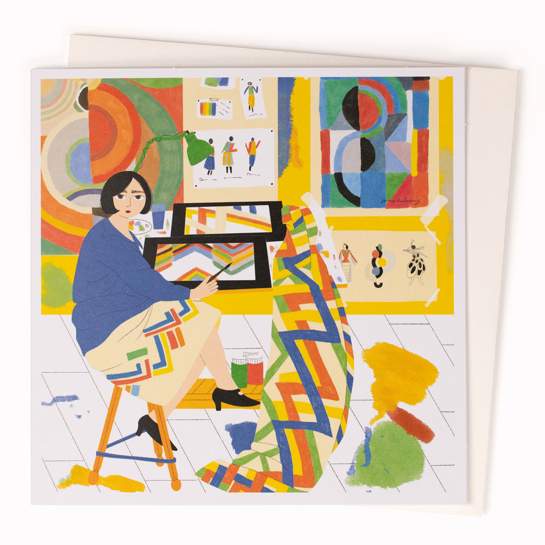 Juliana Vido's colourful illustrations honour female artists (and their signature style) in their studios. Her collection developed from an desire to address the lack of historical recognition of women and their significant contribution to modern art movements.