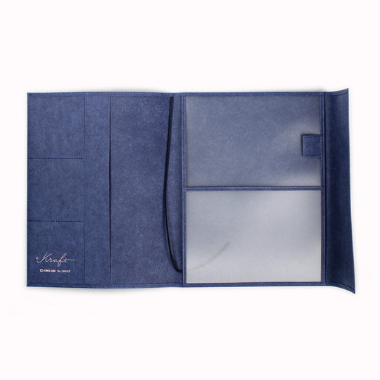 Kraft Folder | A5 - Opened | Navy from King Jim - Japanese Office Products