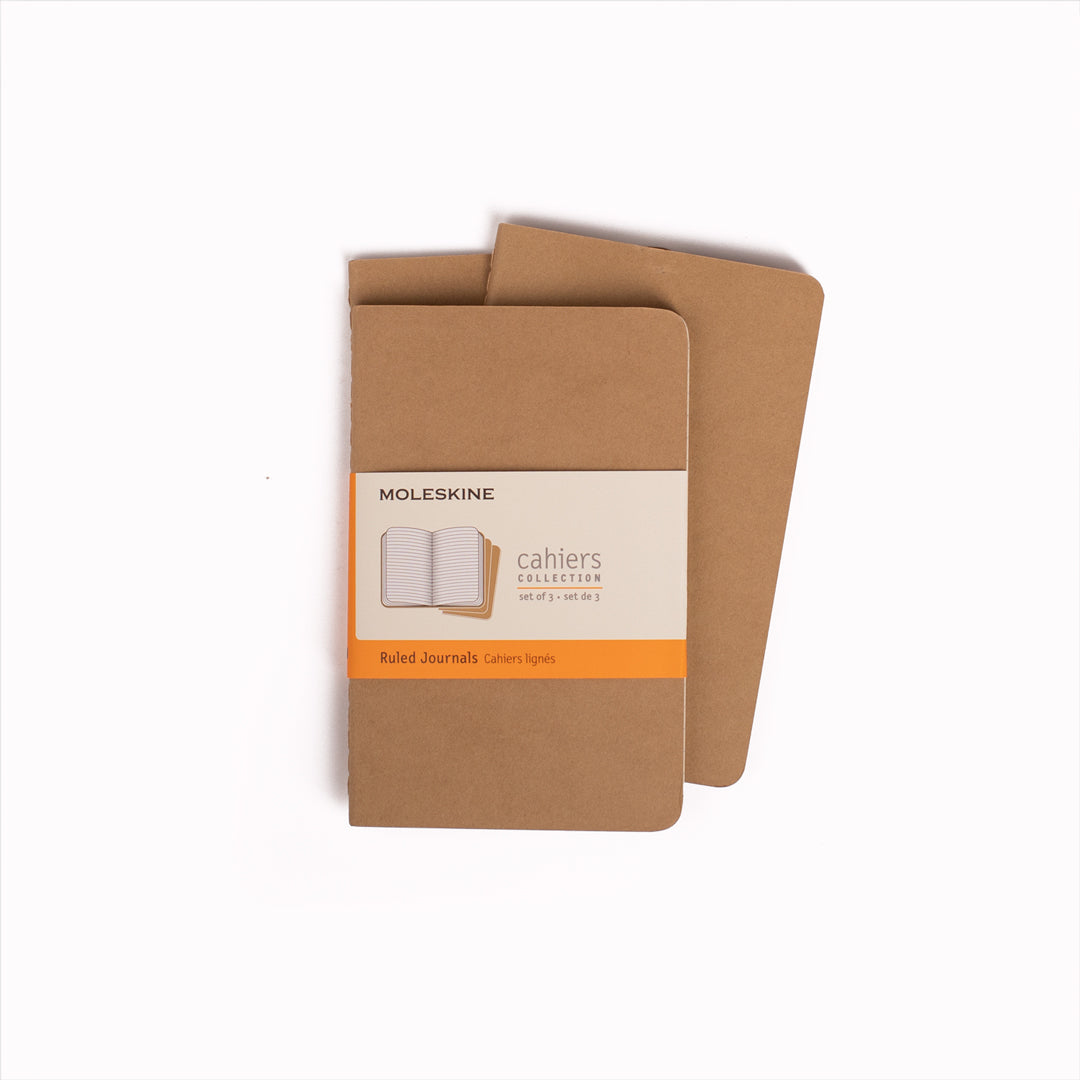 Kraft Brown Pocket | Plain Cahier Journal from Moleskine Set of Three