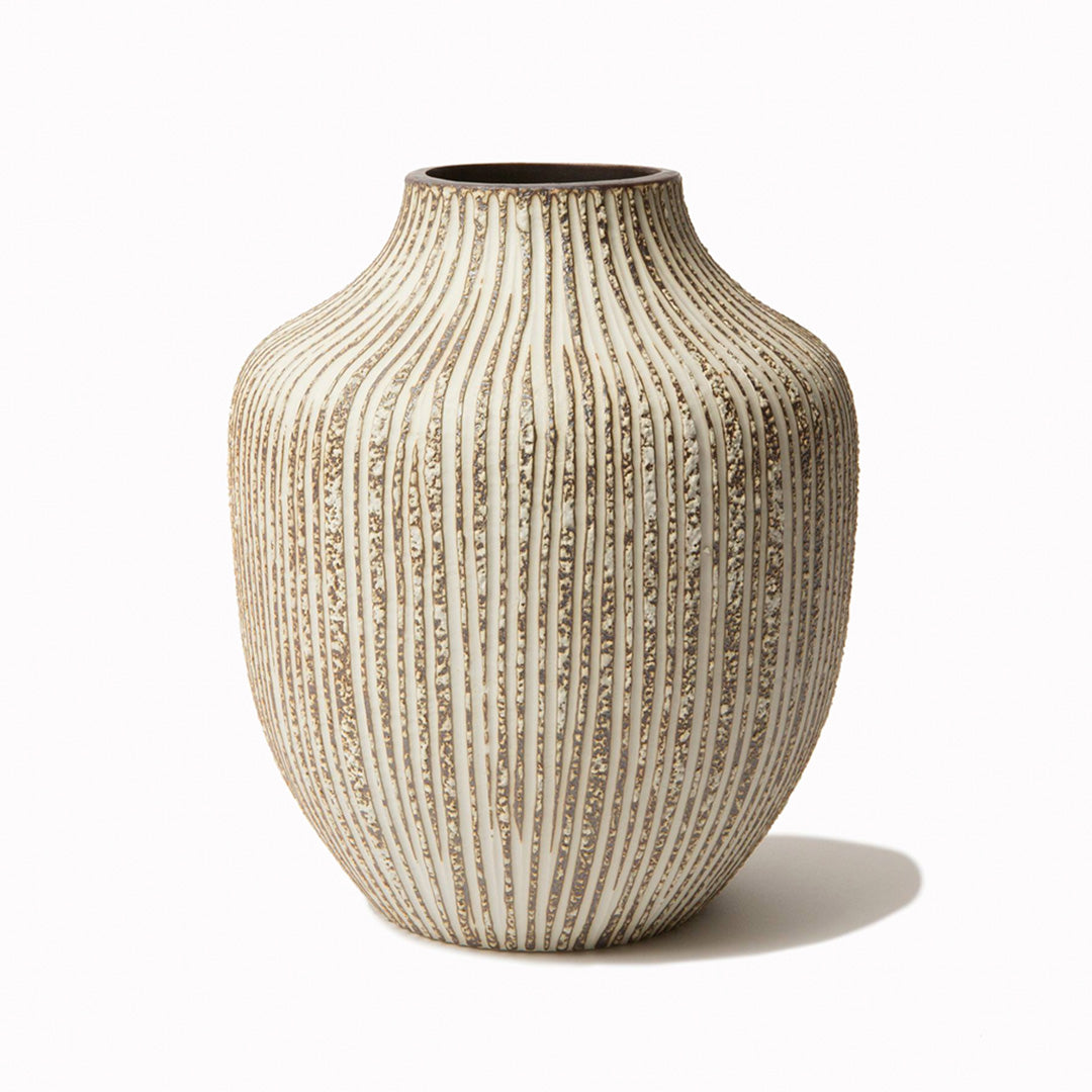 Kyoto - Stone Stripe Vase from Swedish design brand Lindform produce ceramics and glassware inspired by the organic tones of Scandinavian nature, while their simple shapes also draw influence from Japanese minimalist styling.