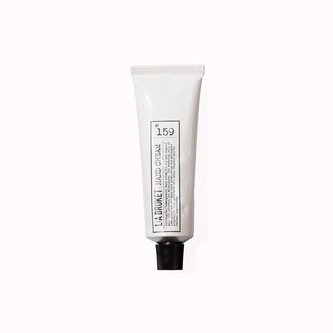 159 Hand Cream, with lemongrass and rosemary essential oils, invigorating and uplifting, whilst also helping to fight negative feelings such as stress. Natural Swedish skincare from L:A Bruket.