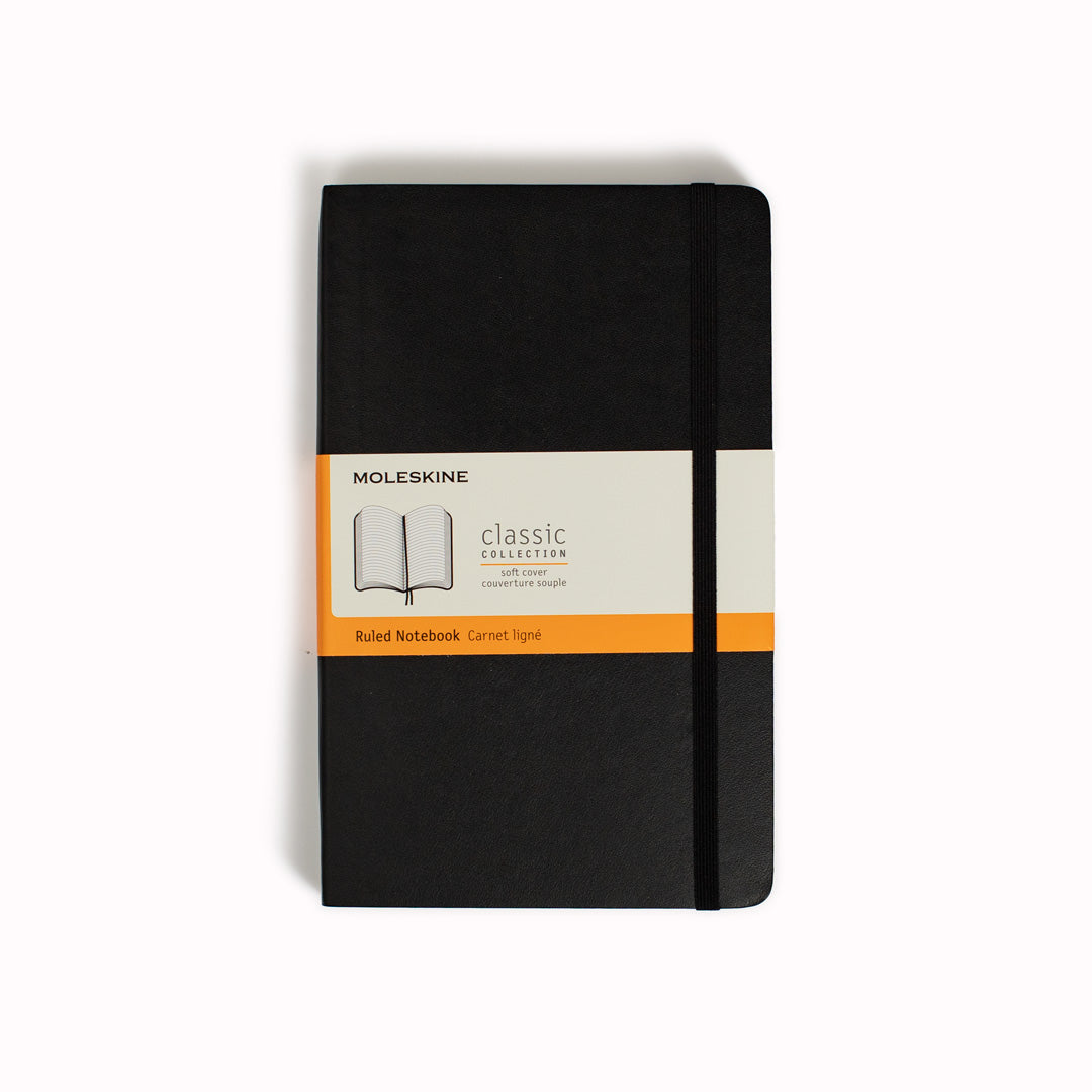 Black Ruled Large Hard Cover Classic Notebook by Moleskine