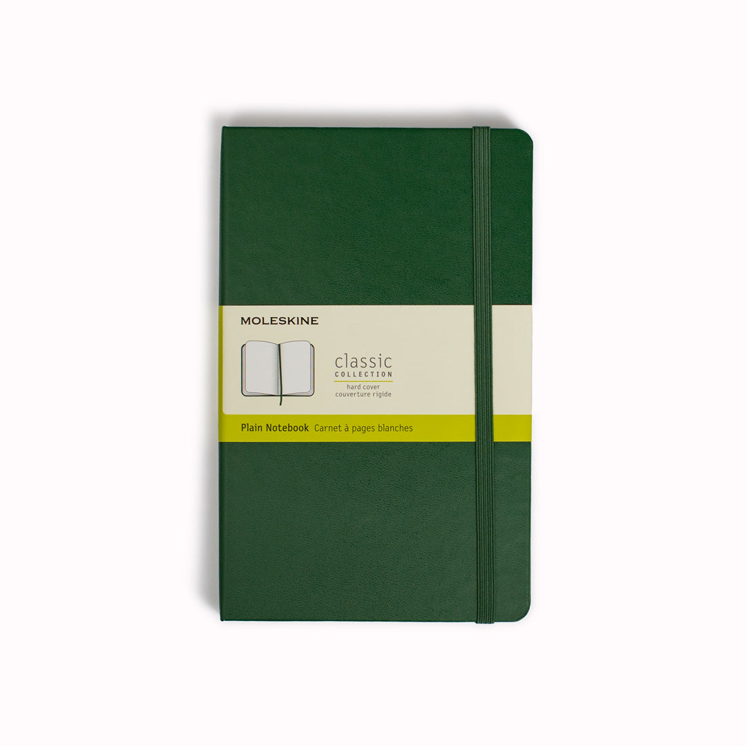 Myrtle Green Plain Large Hard Cover Classic Notebook by Moleskine