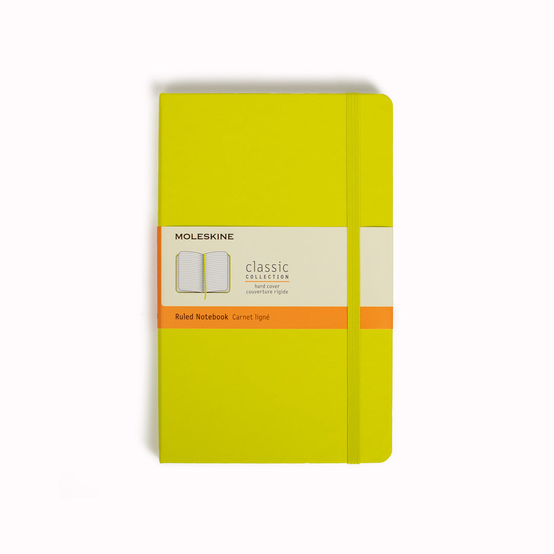 Lemon Green Ruled Large Hard Cover Classic Notebook by Moleskine