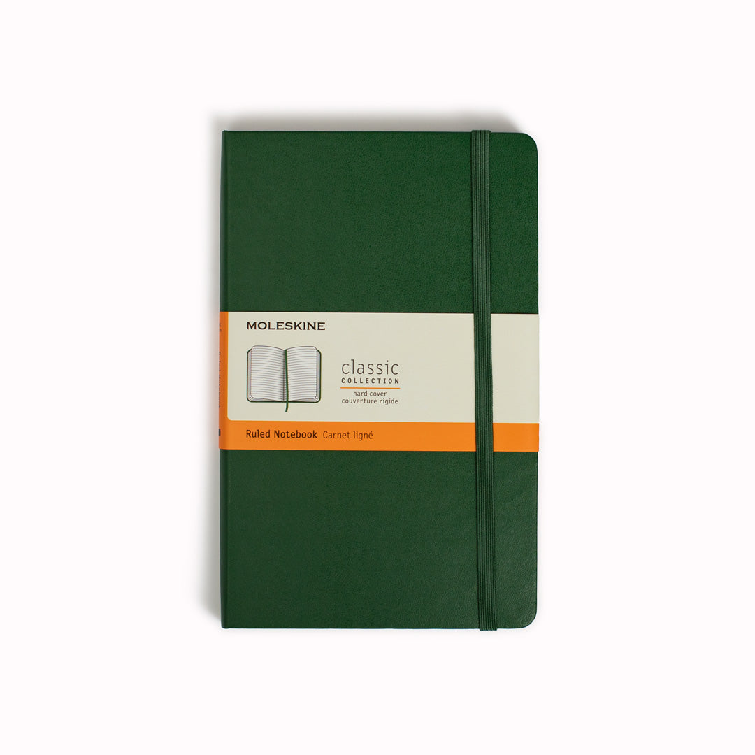 Myrtle Green Ruled Large Hard Cover Classic Notebook by Moleskine