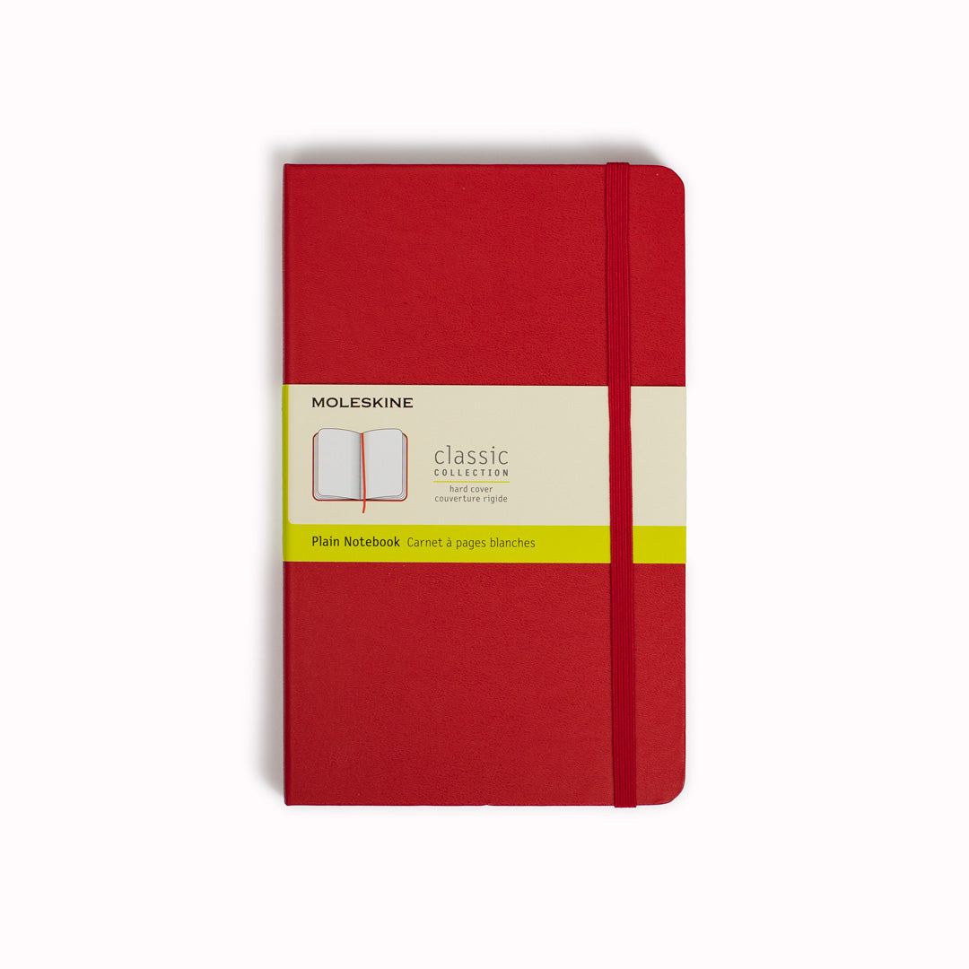 Scarlet Red Plain Large Hard Cover Classic Notebook by Moleskine