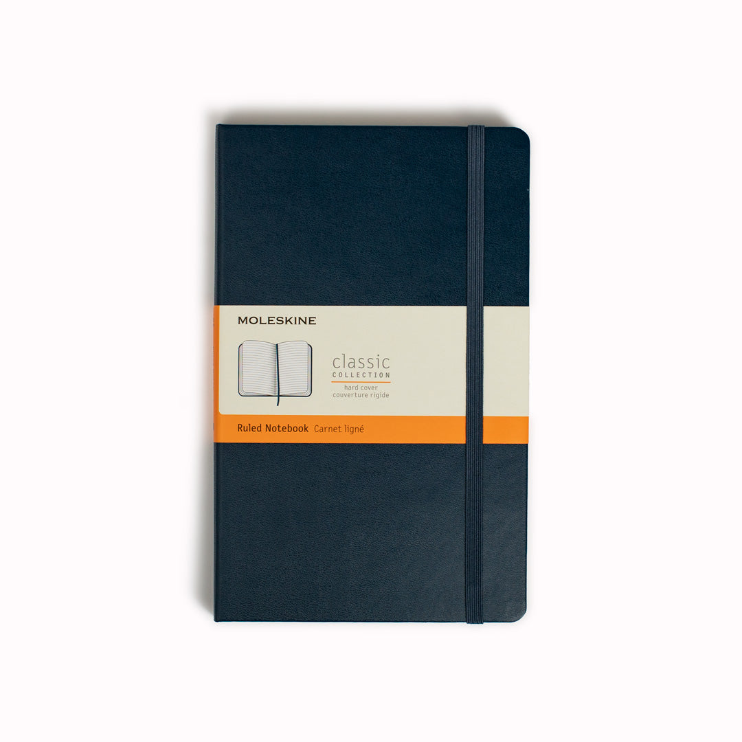 Sapphire Blue Ruled Large Hard Cover Classic Notebook by Moleskine