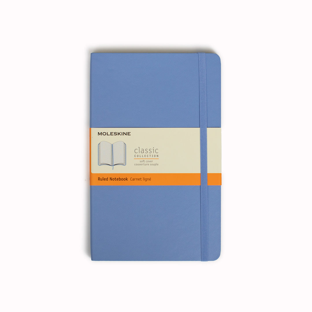 Hydrangea Blue Ruled Soft Cover Classic Notebook by Moleskine