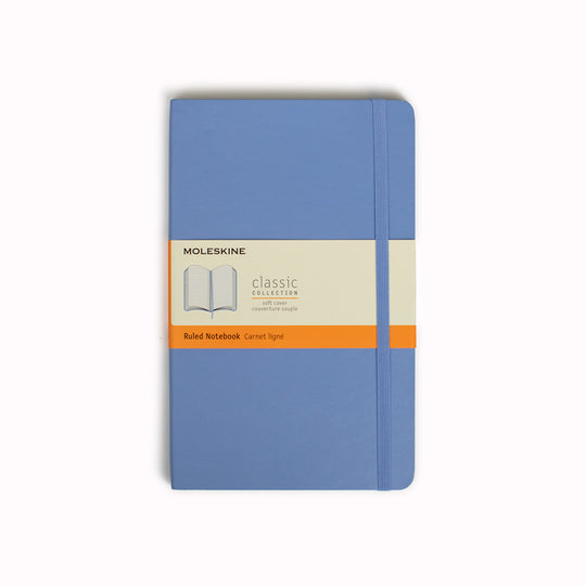 Hydrangea Blue Ruled Soft Cover Classic Notebook by Moleskine
