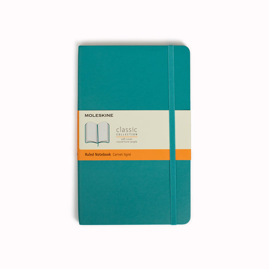 Reef Blue Ruled Soft Cover Classic Notebook by Moleskine