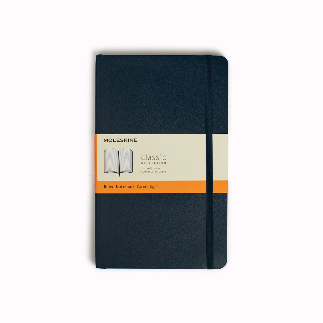 Sapphire blue Ruled Soft Cover Classic Notebook by Moleskine