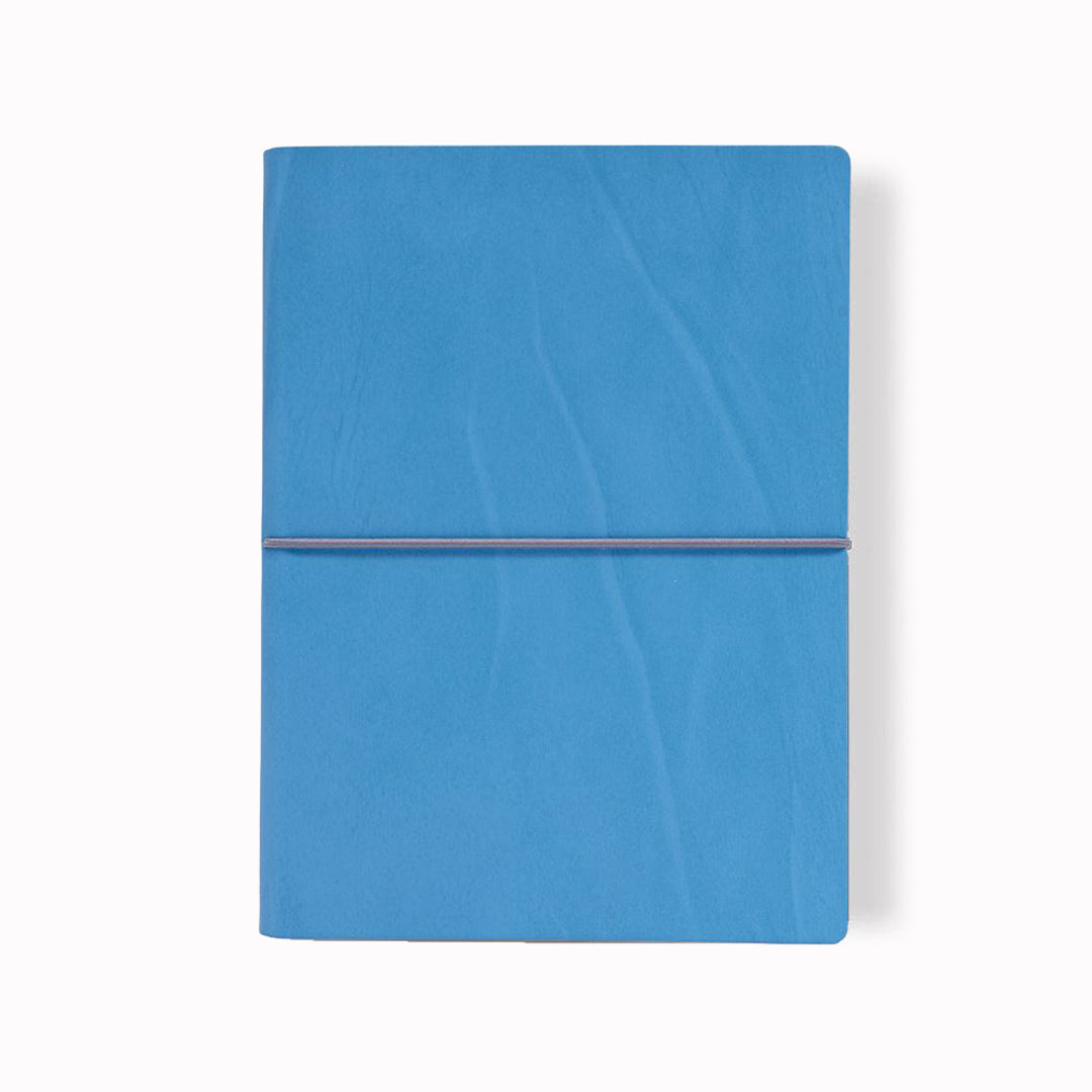 Light Blue Classic Notebook from Ciak | A5 with elastic closure