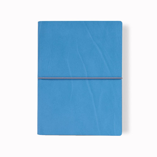Light Blue Classic Notebook from Ciak | A5 with elastic closure