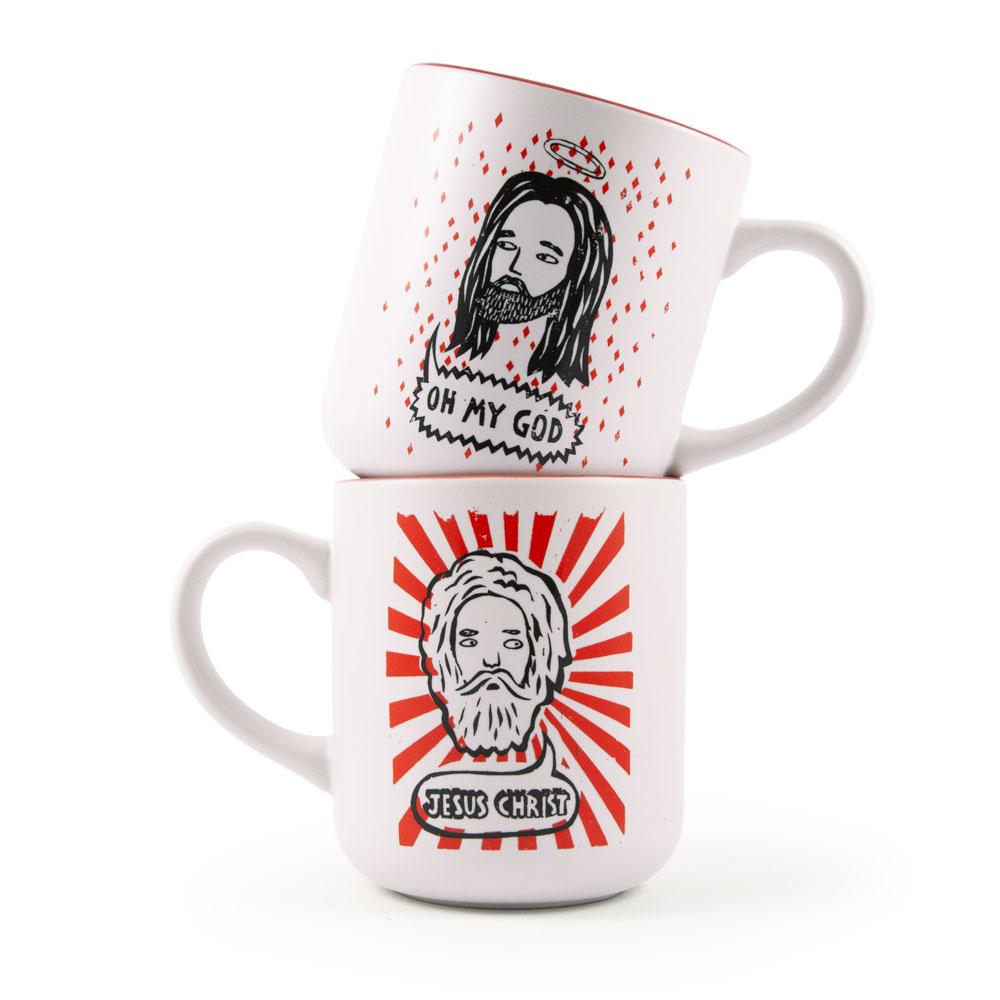 'Oh My God / Jesus Christ' Mug Set