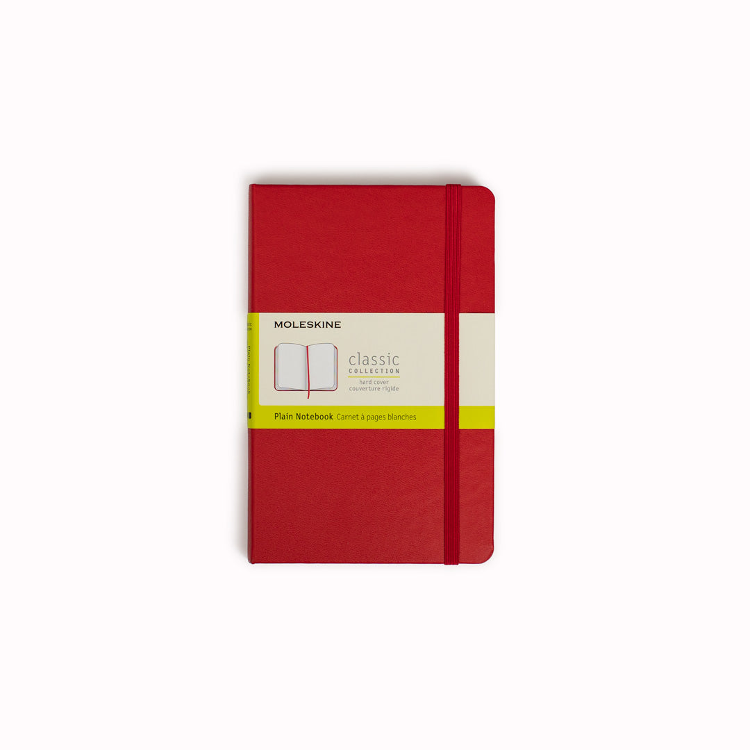 Scarlet Red Plain Hard Cover Classic Notebook by Moleskine