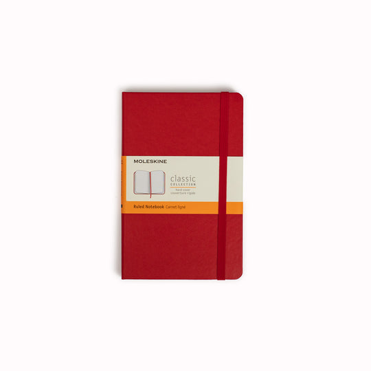 Scarlet Red Ruled Hard Cover Classic Notebook by Moleskine
