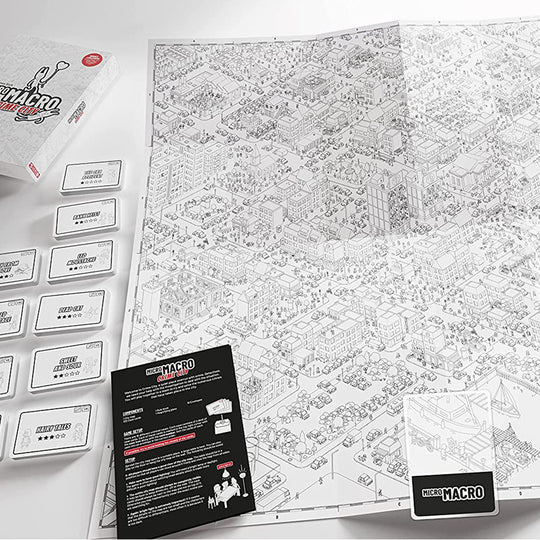 MicroMacro gets you scrutinising a massive illustrated isometric city map to try and solve crimes that have taken place all over the city. This is a board game for people who really dislike competitive board games!