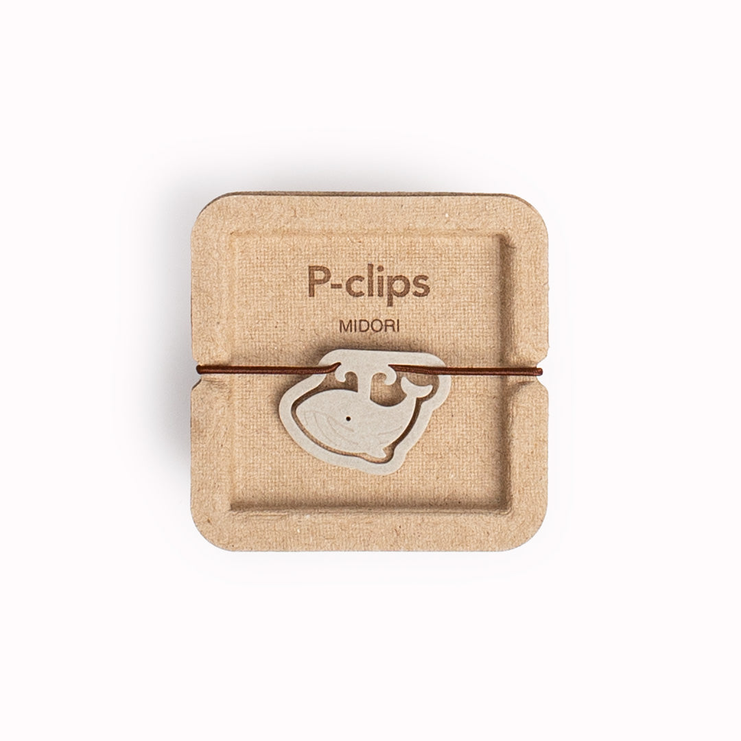 Whale P-Clips from Midori | Eco Friendly Paper clips made from Strong Fibre Paper.