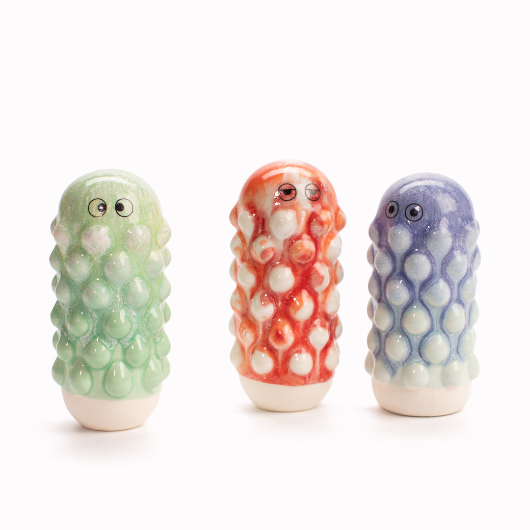 Japanese Inspired Ceramic Mimi Figurines Collection from Studio Arhoj