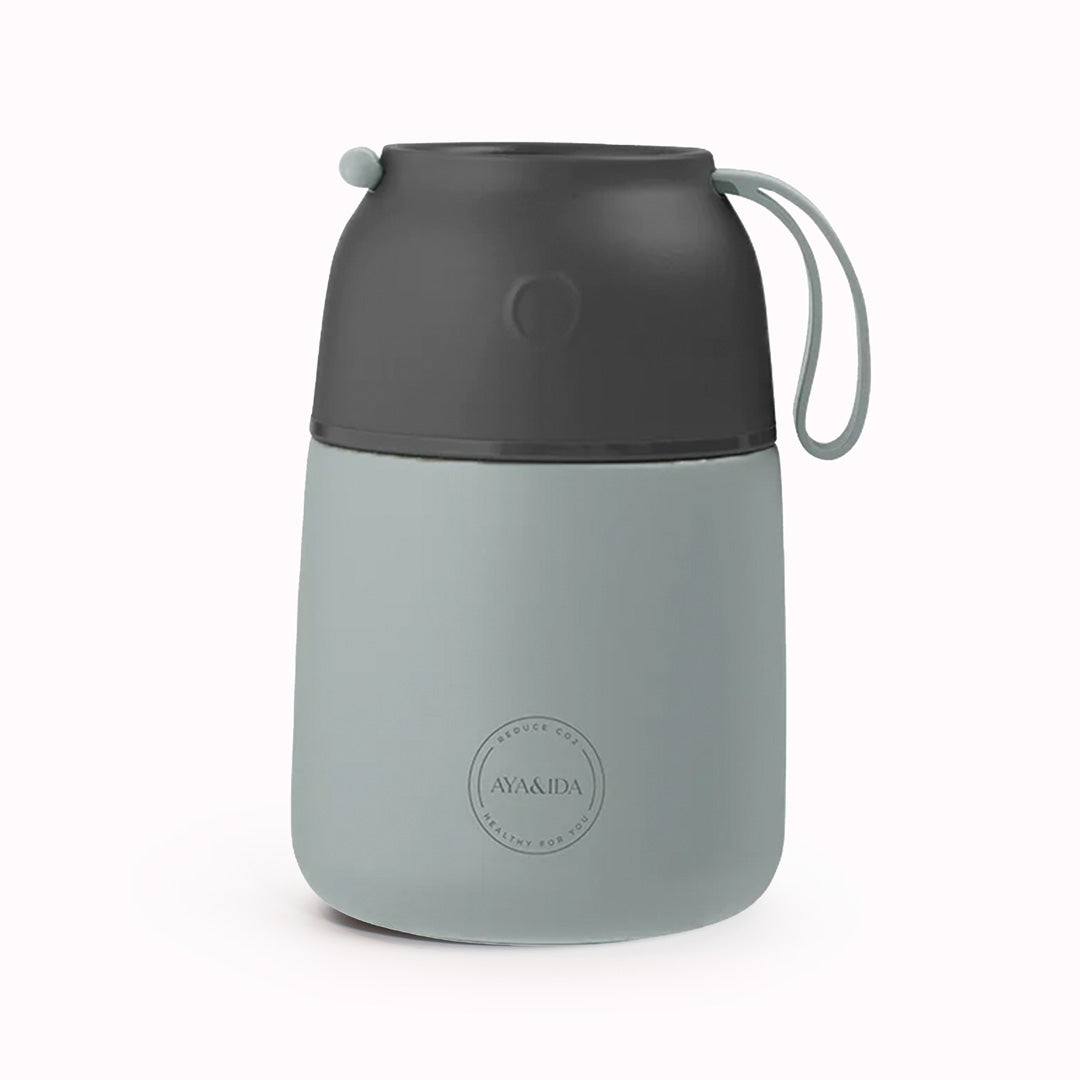 Mint Green Food'ie | 500ml Insulated Food Flask from AYA&IDA. Perfect for when you are on the go, they can be used for your breakfast porridge, pasta dishes, wok dishes, soups, for yoghurt, for baby food or even for ice cubes.