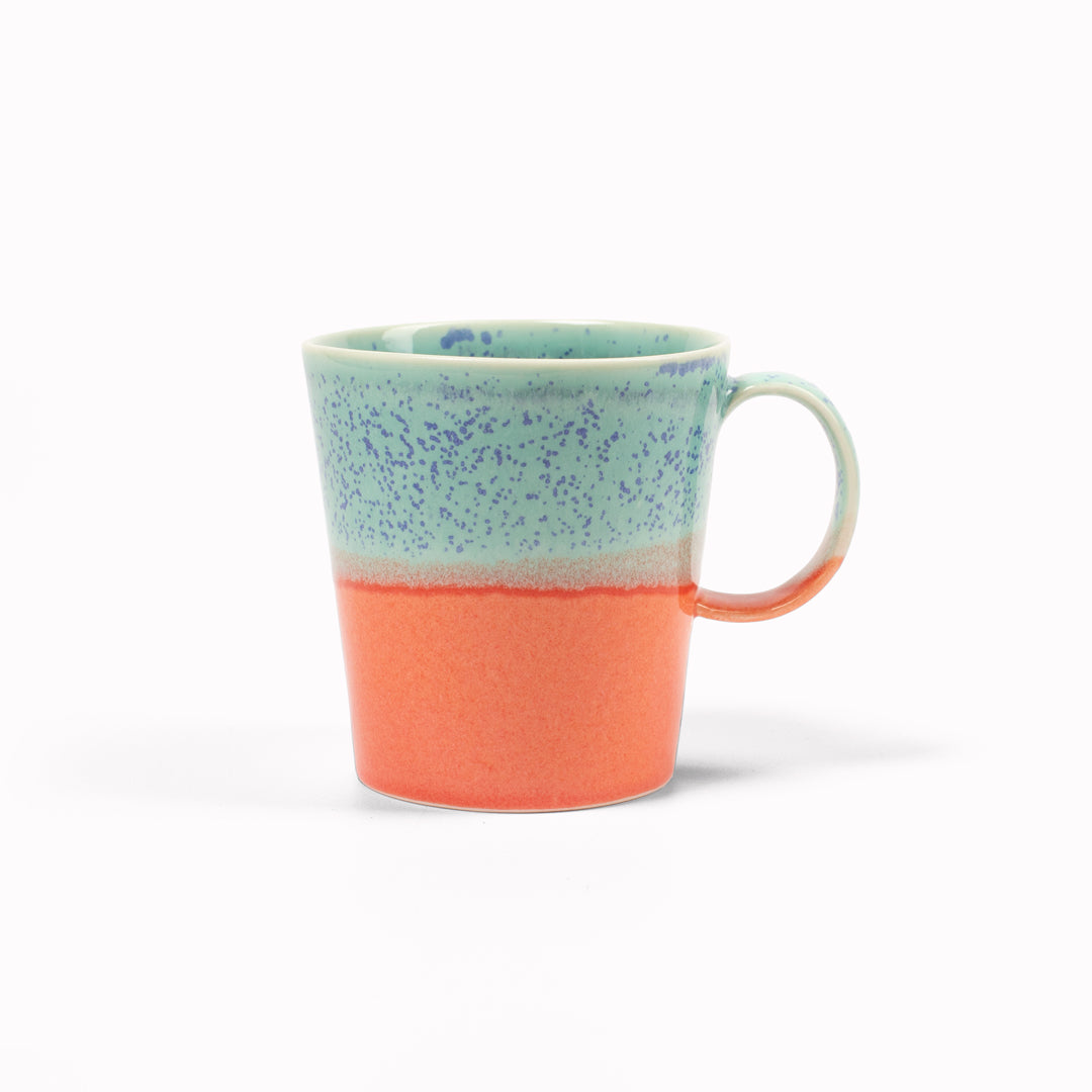 Hand Glazed Mug | Turquoise+Red