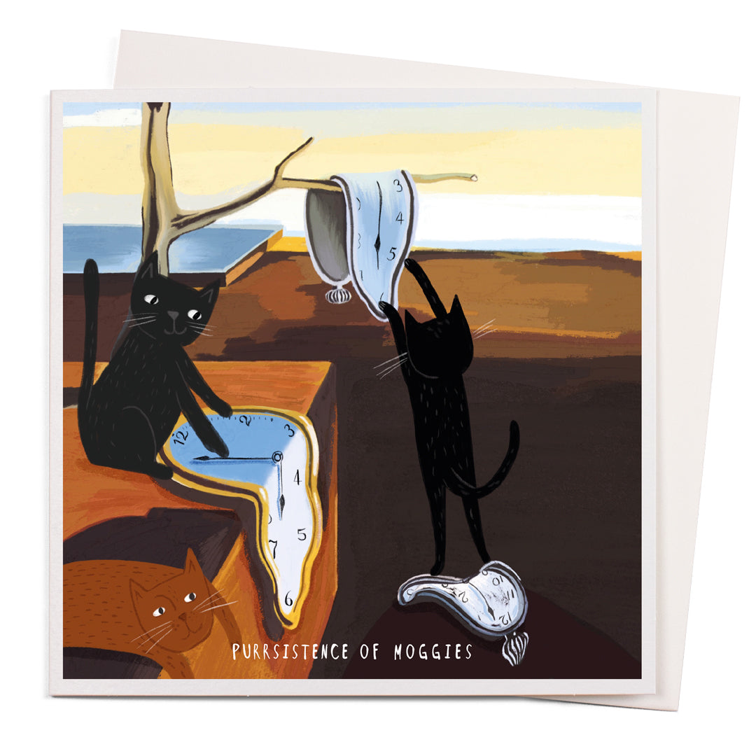 Persistence Of Cats by Salvador Catli | Humour Greeting Card